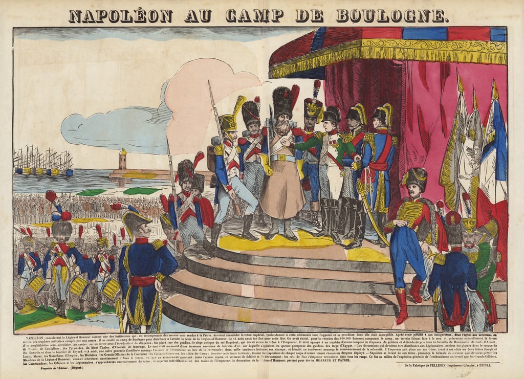 Napoleon im Camp von Boulogne von French School Kunstdruck